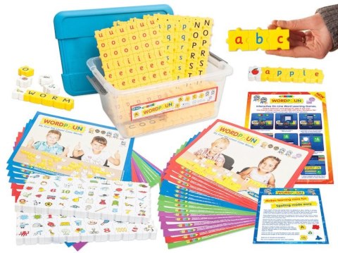 Morphun - Large and small letters with pictures 394 el. - Blocks educational