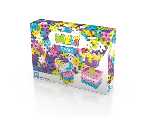 Construction blocks Meli Basic Pink 300 el.