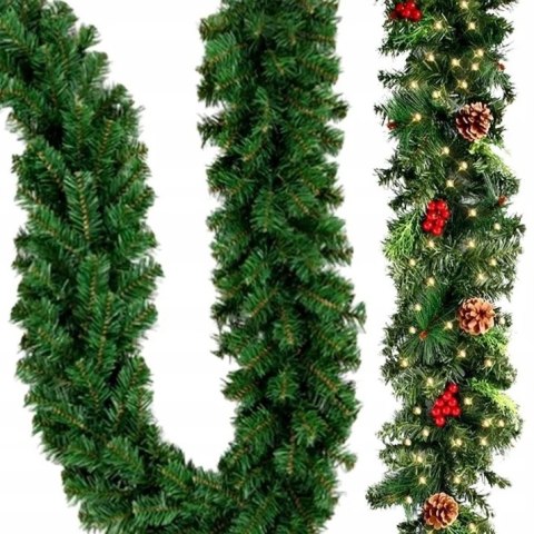 GIRLANDA CHOINKOWA ŚWIĄTECZNA CHOINKA SZYSZKI JARZĘBINA 100CM