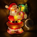 OZDOBA LED FOLIA MIKOŁAJ PREZENT LAMPKI BIAŁY CIEPŁY NA BATERIE 25CM