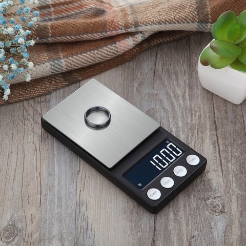 WAGA JUBILERSKA ELEKTRONICZNA PRECYZYJNA KUCHENNA PODŚWIETLANA 500G 0,1G