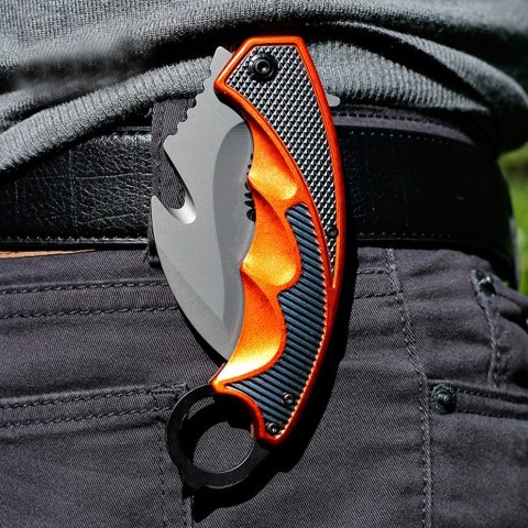 FOXTER® NÓŻ KARAMBIT SKŁADANY CARAMBIT CS GO PAZUR 20CM
