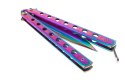 FOXTER® NÓŻ MOTYLEK TĘCZOWY NÓŻ MOTYLKOWY RAINBOW OSTRY 22,5CM