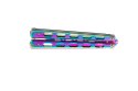 FOXTER® NÓŻ MOTYLEK TĘCZOWY NÓŻ MOTYLKOWY RAINBOW OSTRY 22,5CM