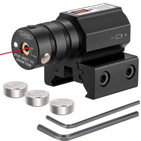 GENETIC® CELOWNIK LASEROWY LASER CZERWONY WSKAŹNIK 11-22MM WIATRÓWKA ASG RED DOT