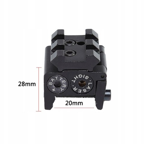 GENETIC® CELOWNIK LASEROWY PODLUFOWY LASER CZERWONY WSKAŹNIK 22MM WIATRÓWKA ASG RED DOT