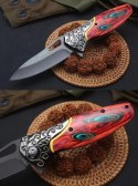 FOXTER® NÓŻ SKŁADANY RATOWNICZY MYŚLIWSKI SURVIVAL 20CM