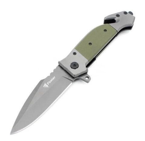 FOXTER® NÓŻ SKŁADANY RATOWNICZY MYŚLIWSKI SURVIVAL 23CM