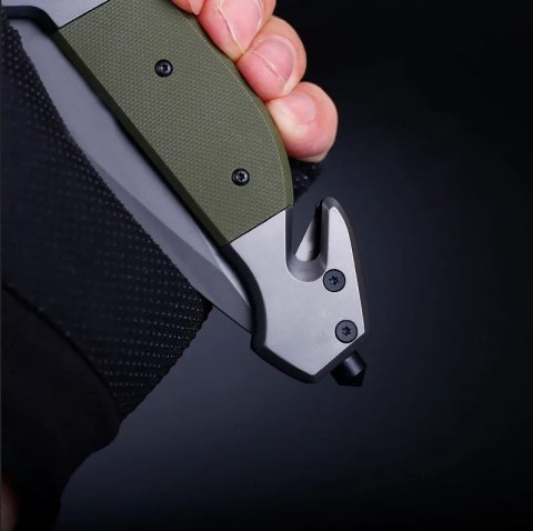 FOXTER® NÓŻ SKŁADANY RATOWNICZY MYŚLIWSKI SURVIVAL 23CM