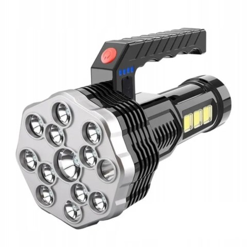 GENETIC® LATARKA WOJSKOWA TAKTYCZNA AKUMULATOROWA SZPERACZ UCHWYT 16 LED COB USB
