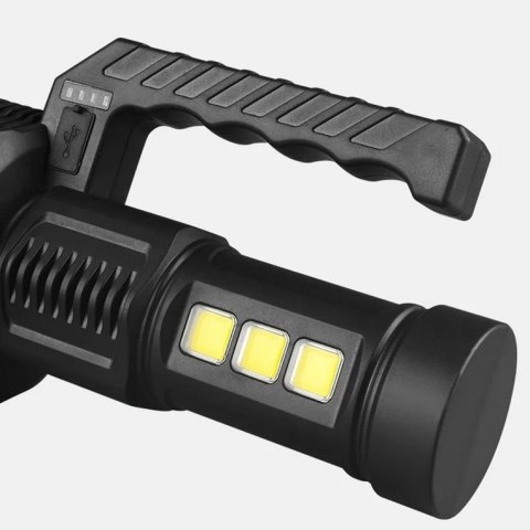 GENETIC® LATARKA WOJSKOWA TAKTYCZNA AKUMULATOROWA SZPERACZ UCHWYT 16 LED COB USB