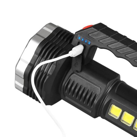 GENETIC® LATARKA WOJSKOWA TAKTYCZNA AKUMULATOROWA SZPERACZ UCHWYT 16 LED COB USB