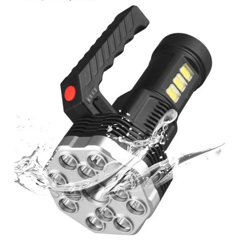 GENETIC® LATARKA WOJSKOWA TAKTYCZNA AKUMULATOROWA SZPERACZ UCHWYT 16 LED COB USB