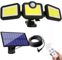 LAMPA SOLARNA LED ZEWNĘTRZNA CZUJNIK RUCHU ZMIERZCHU SMD PILOT IP65