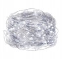 LAMPKI DRUCIK DRUCIKI 100 LED NA BATERIE BIAŁY ZIMNY 3X AA