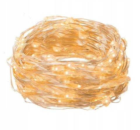 LAMPKI DRUCIK DRUCIKI 50 LED NA BATERIE BIAŁY CIEPŁY 3X AA