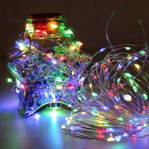 LAMPKI DRUCIK DRUCIKI 50 LED NA BATERIE MULTIKOLOR 3X AA