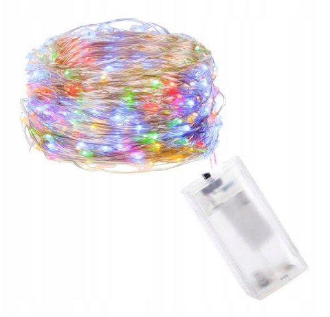 LAMPKI DRUCIK DRUCIKI 50 LED NA BATERIE MULTIKOLOR 3X AA