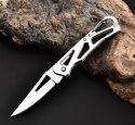 NÓŻ SKŁADANY SCYZORYK CHROMOWANY LEKKI KARABIŃCZYK 14CM