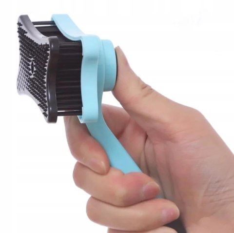 NUXIE® SZCZOTKA DO SIERŚCI DLA PSA KOTA SAMOCZYSZCZĄCA 13CM