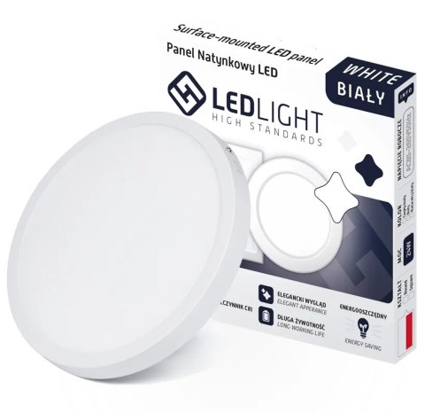 PLAFON LED PANEL NATYNKOWY NIEMRUGAJĄCY CCD BIAŁY CIEPŁY 24W