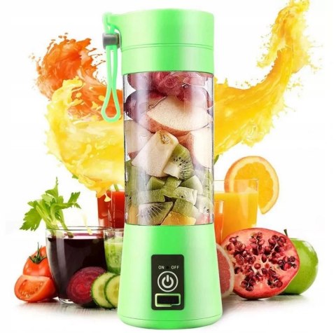 BLENDER MIKSER TURYSTYCZNY USB AKUMULATOR 4 NOŻE 380ML