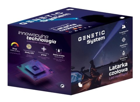 GENETIC® LATARKA CZOŁOWA CZOŁÓWKA MOCNA LED 5X XML-T6