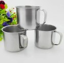 KUBEK STALOWY 13 CM Z UCHEM METALOWY TURYSTYCZNY - 1,33L XJ4972
