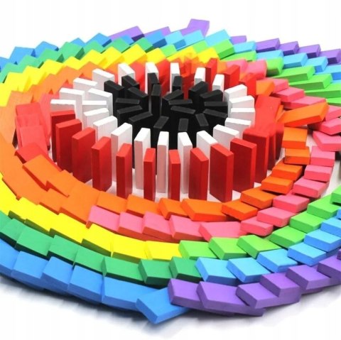 DOMINO DREWNIANE UKŁADANKA DLA DZIECI ZABAWKA KLOCKI 210ELE