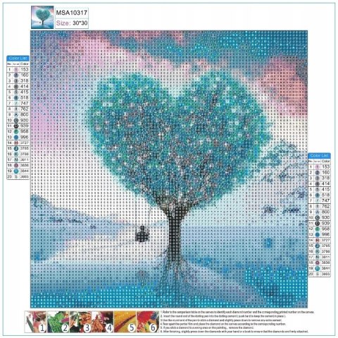 HAFT DIAMENTOWY MOZAIKA ZESTAW DIAMOND PAINTING 5D 30X30CM