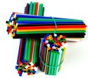 BAMP straws 1000 pcs. - spatial construction blocks