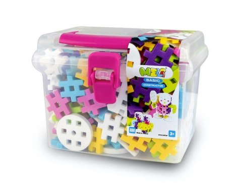 Blocks Constructor Pink Travel Box 250 el.