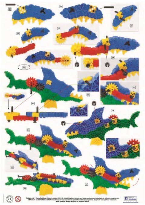 Blocks Shark and Crocodile blocks - 200 pcs.