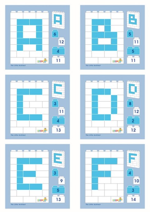 Instructions 1: 1 Little Architect Letters and Numbers 17 pcs.