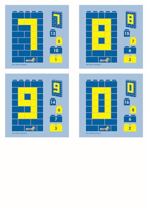 Instructions 1: 1 Little Architect Letters and Numbers 17 pcs.