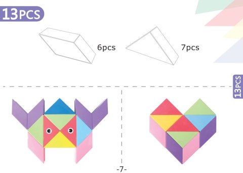 Magnetic Tangram Blocks - Magic Tangram 100pcs.
