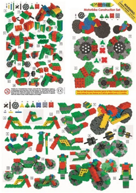 Morphun Motorcycles 360 el. + Crocodiles and gears 251 pcs.