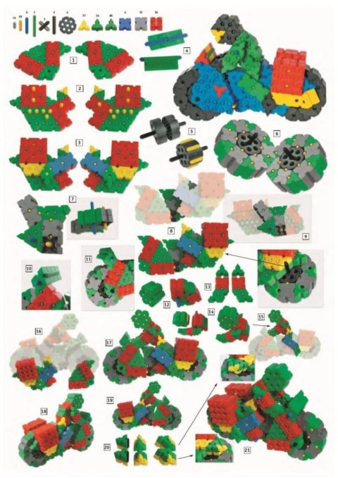 Morphun Motorcycles 360 el. + Crocodiles and gears 251 pcs.
