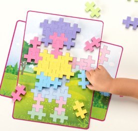 PlusPlus blocks Big Pastel 60 pcs. - picture puzzles