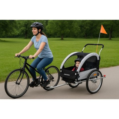 Przyczepka rowerowa amortyzowana 3w1 Kruzzel 25372
