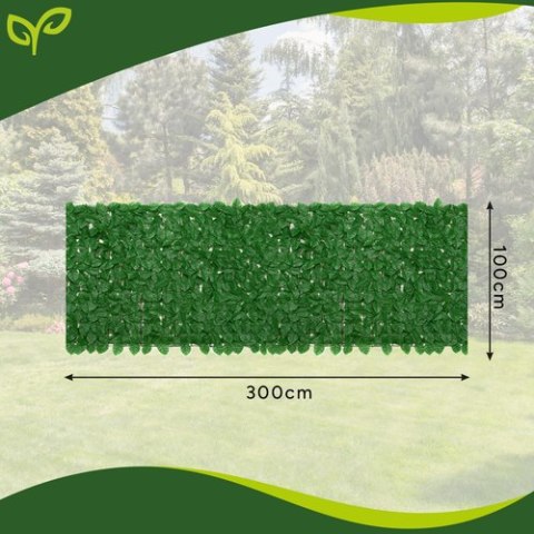 Żywopłot sztuczny na balkon 3x1m Gardlov 25343