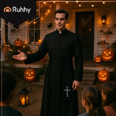 Strój księdza na Halloween Ruhhy 26174