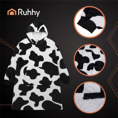Bluza XXL - koc czarno-biały Ruhhy 26538