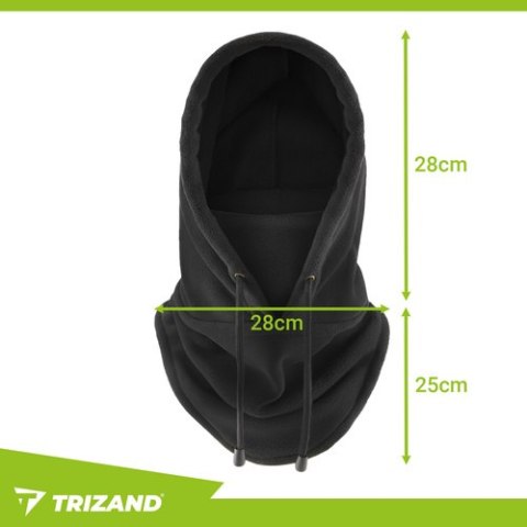 Czapka zimowa komin - czarna Trizand 26127