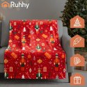 Koc świąteczny flanelowy 1,5x2m Ruhhy 26607