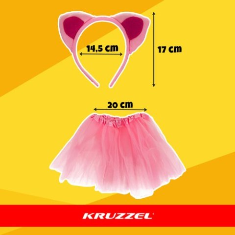 Strój kotka - różowy 4el. Kruzzel 26517