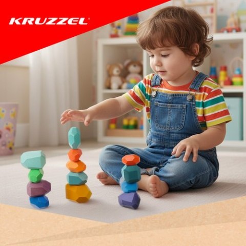 Kamienie/klocki drewniane - 16szt Kruzzel 26323