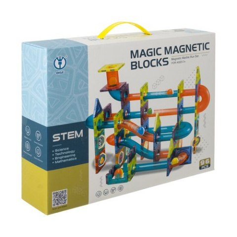 Klocki magnetyczne - tor kulkowy 96el. 26468