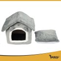 Legowisko dla kota - domek szary Purlov 25706
