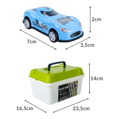 Samochodziki z napędem w walizce 50szt. 26603